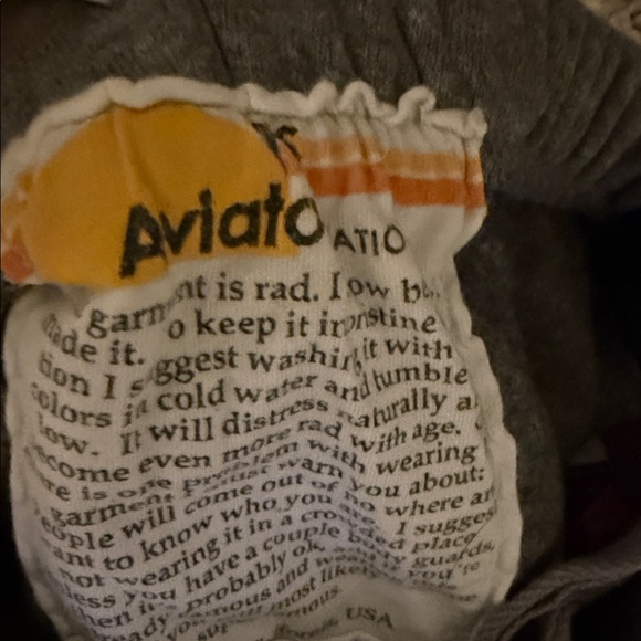 Aviator Nation Gray Cropped Pants with Rainbow Stripes - Picture 6 of 6